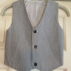 Like new lined striped seersucker vest